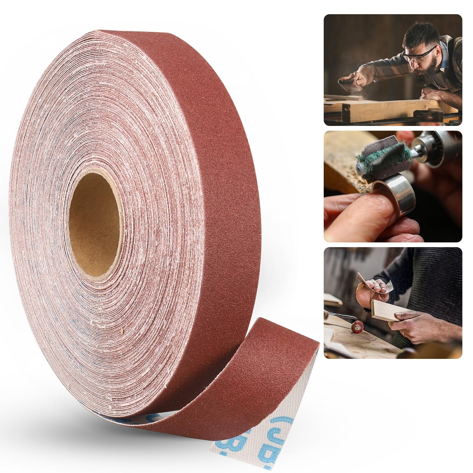 Emery Cloth Roll 150 Grit, 1 Inch x 82 Feet Heavy Duty Sandpaper