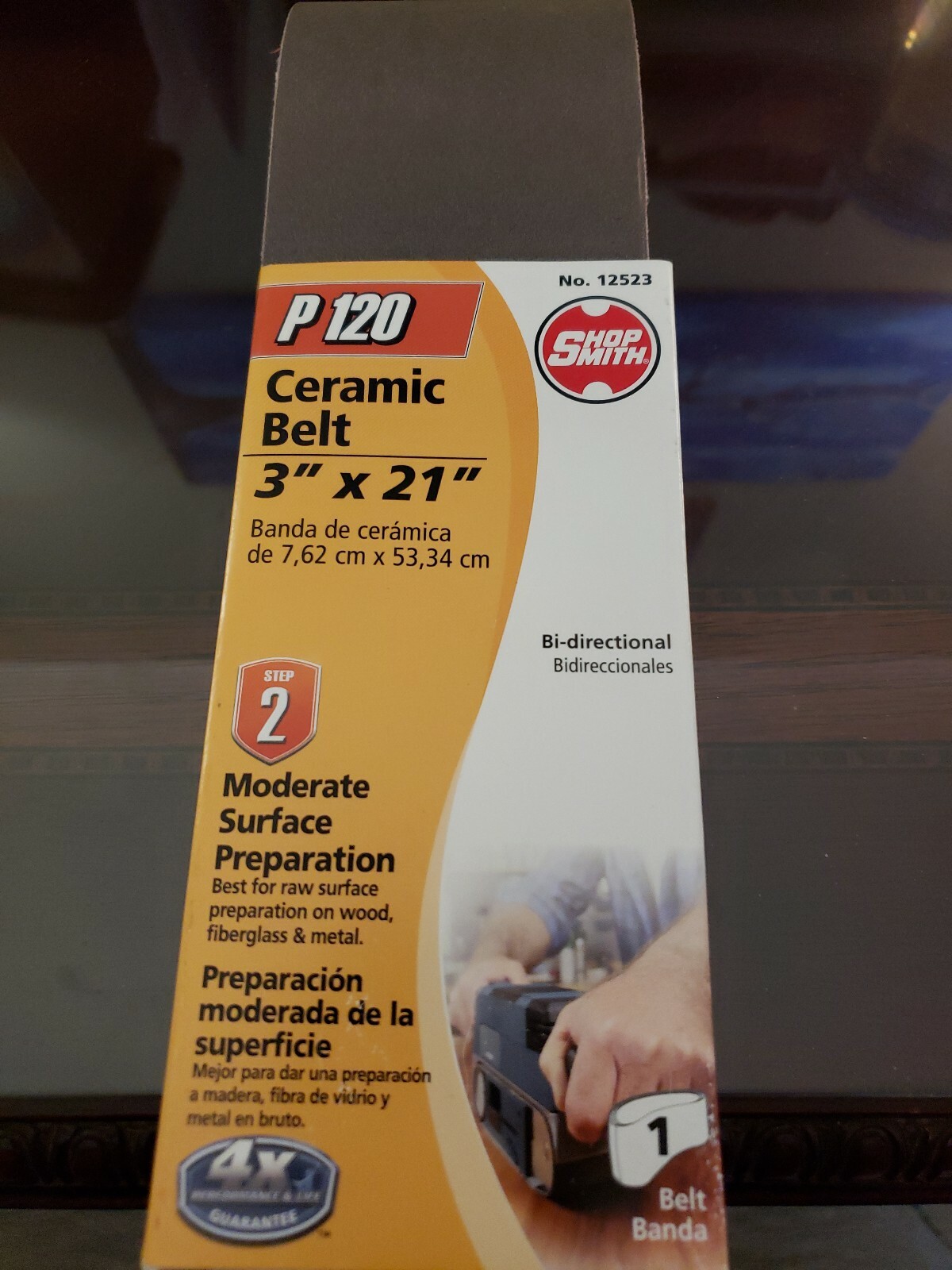 Shopsmith 3″ x 21″ 120-Grit Ceramic Sanding Belt #12523