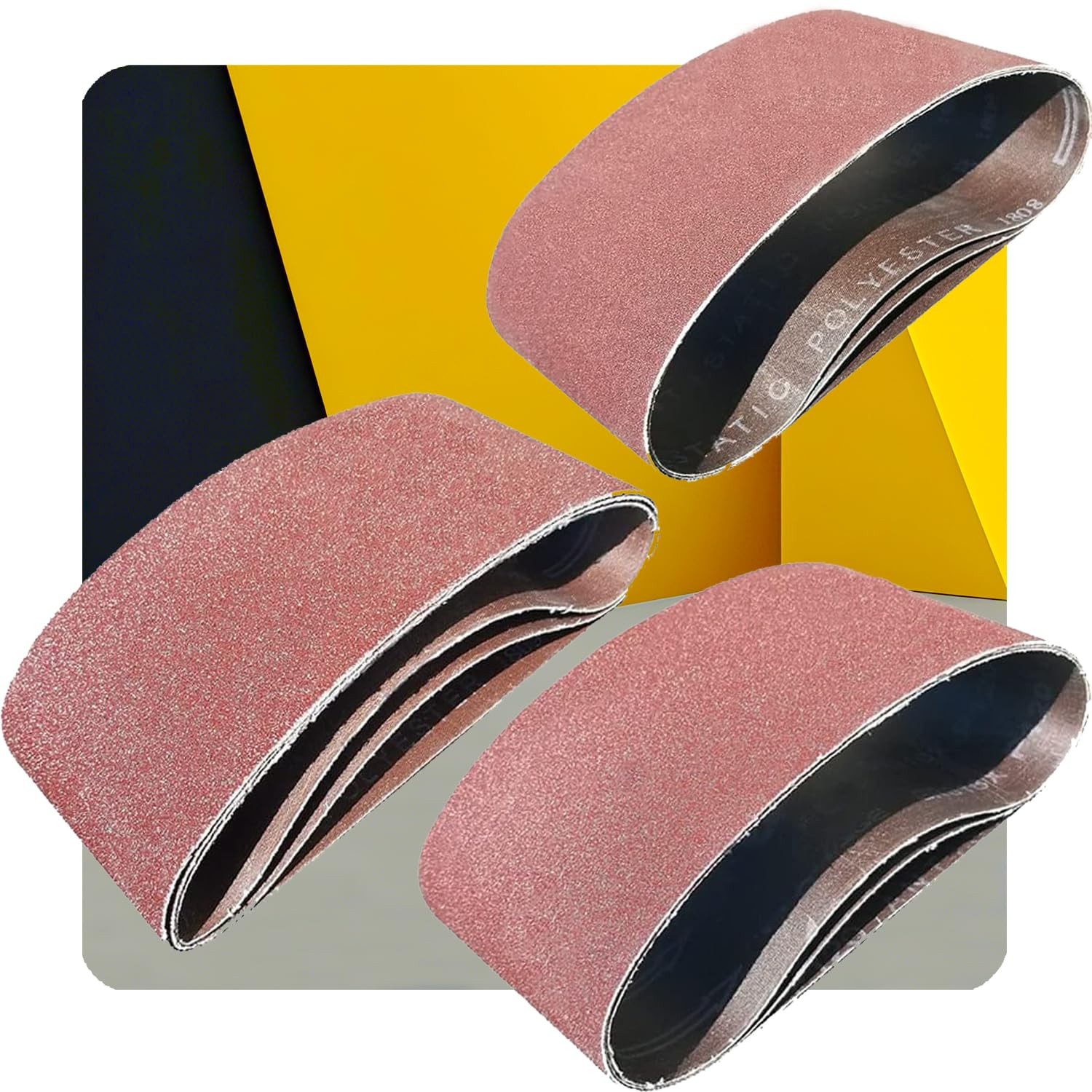 15 PCS 4 x 21 Sanding Belts – 5 Each of 40 80 120 Grit Aluminum Oxide Sanding Be