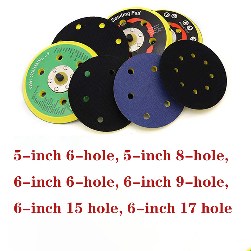 Hook and Loop 125mm/150mm Sanding Discs Sanding Backing Pad 6-17 Hole M10 Thread