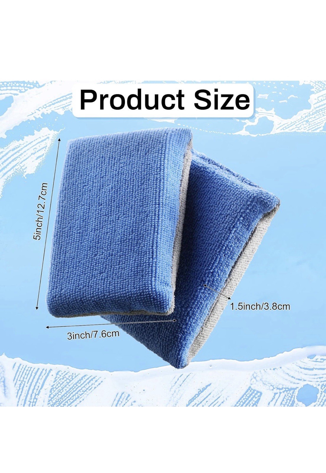 Mudder 24 Pcs 3.5 x 1.5 x 1.5 Inch Car Wax Applicator Pad Rectangular, Sponge,