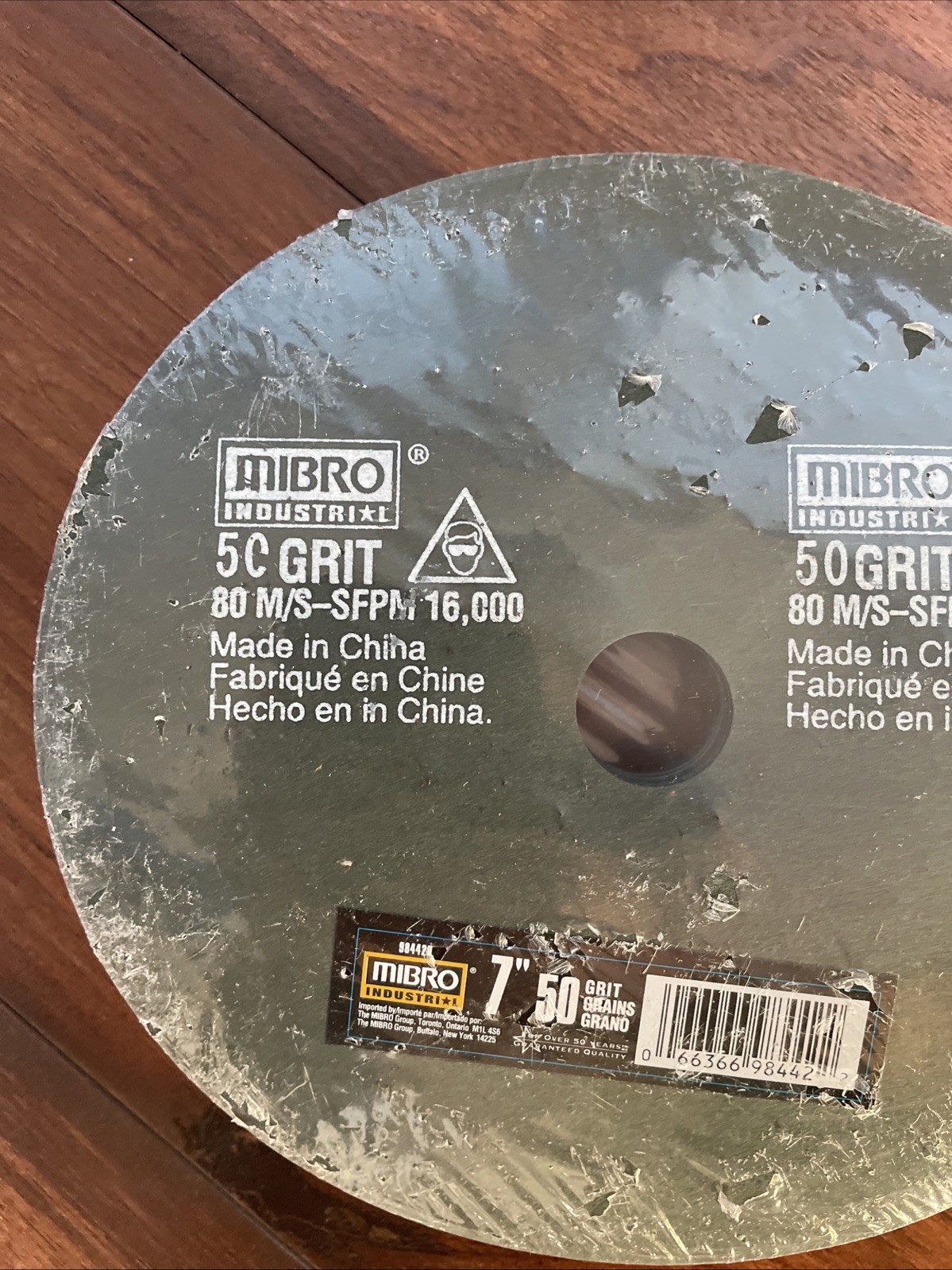 Lot Of 50 Discs- 7”x 7/8″ Fiber Resin Sanding Disc Alum Oxide 50 Grit 16,000rpm