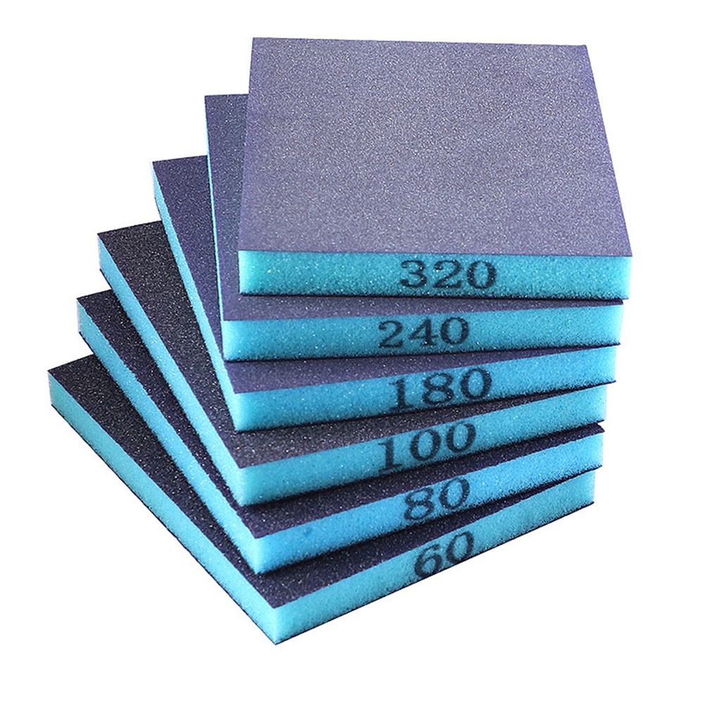 Premium Sanding Blocks Wet & Dry Foam Pads for Craft and Polishing 6 pack