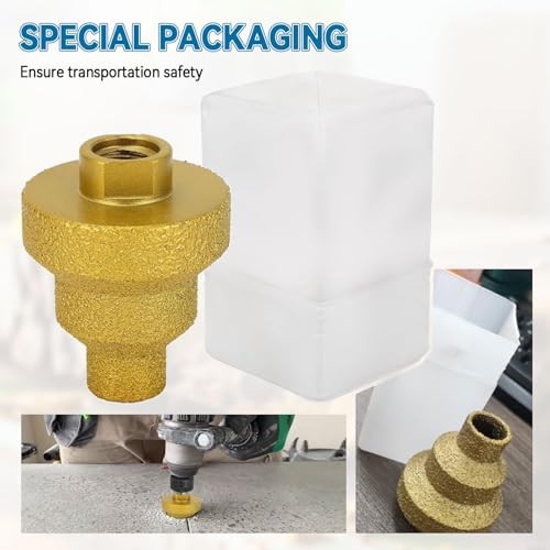 2Pcs Diamond Step Drill Bit, 20mm 35mm 50mm Diamond Core Drill Bit Diamond