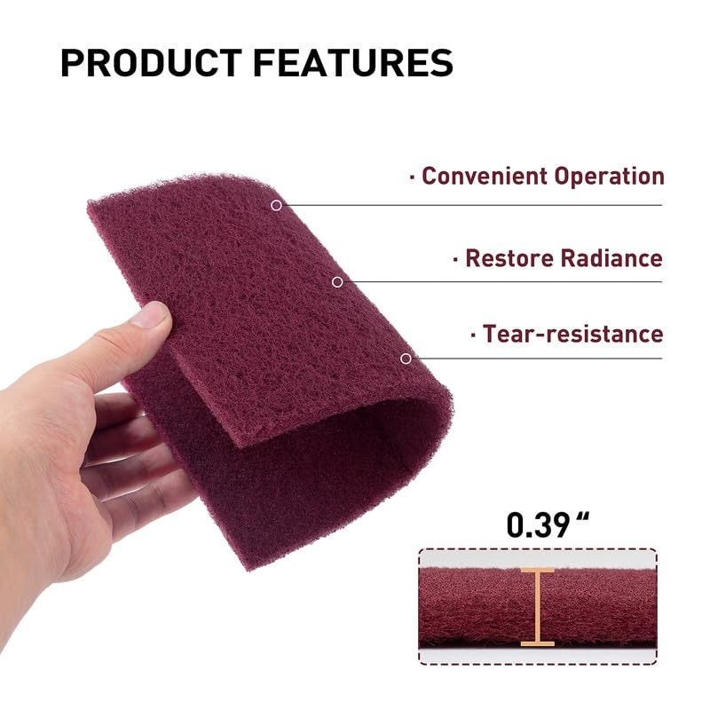 Maroon Scuff Pads for Automotive, 20 Pack