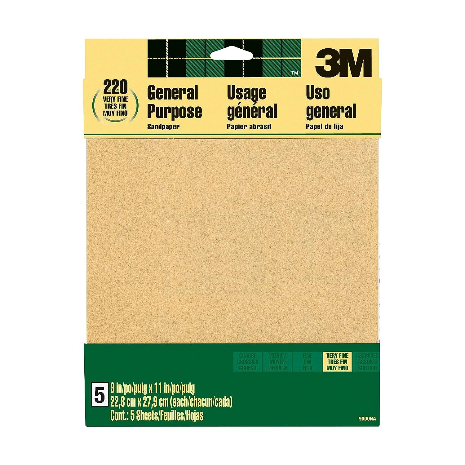 25 Sanding Paper Sheets 220 Grit Very Fine ~ New(5X5)