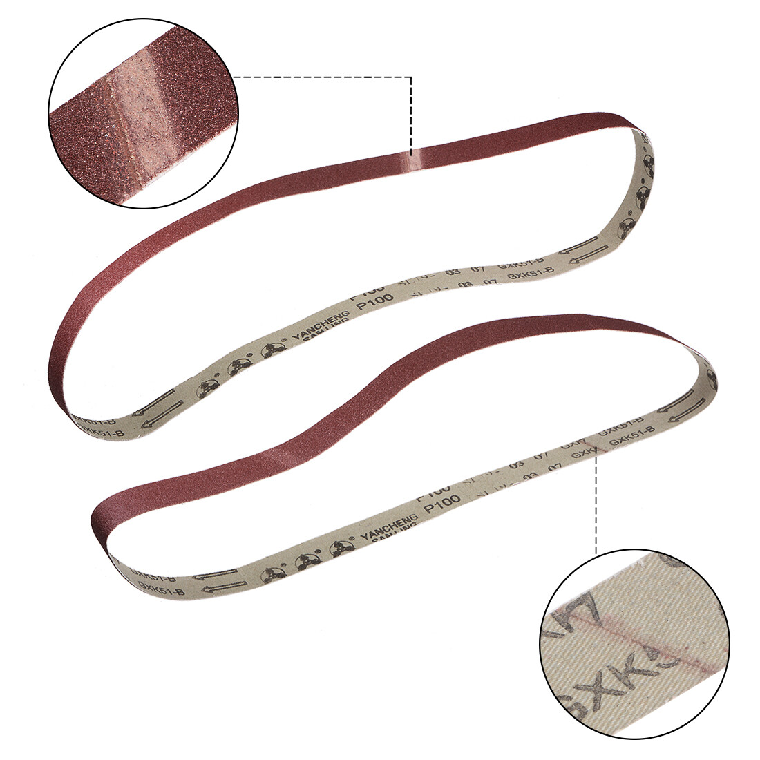 1 x 42 Inch Sanding Belt 100 Grit Sand Belts for Belt Sander 3pcs