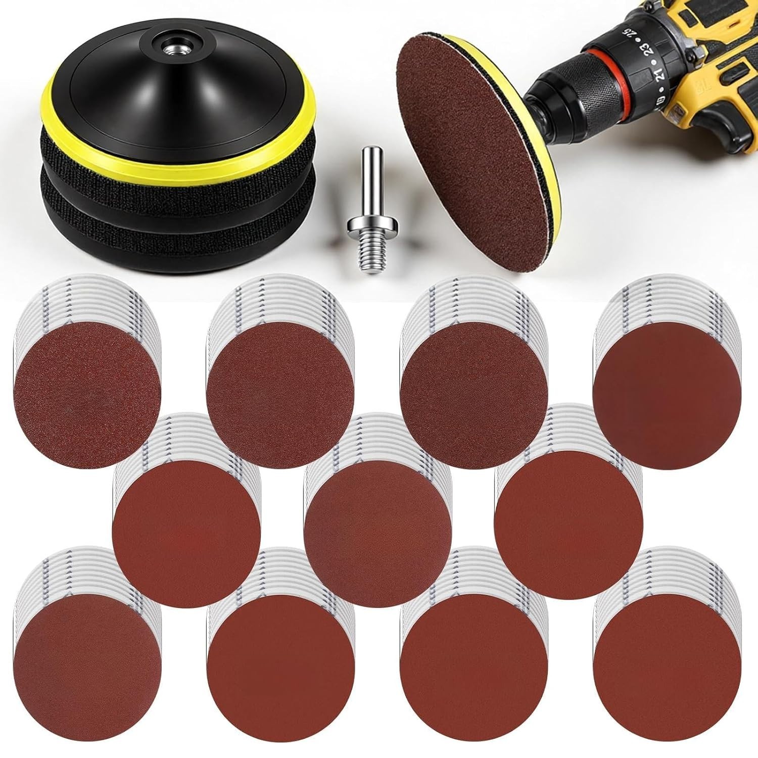 Comprehensive 114-Piece Sanding Disc Set for Grinders – Easy Switch Grits