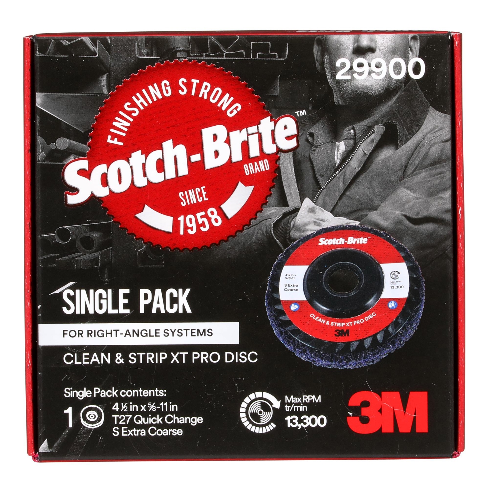 Scotch-Brite Clean and Strip XT Pro Disc, XO-DC, SiC Extra Coarse,Purple