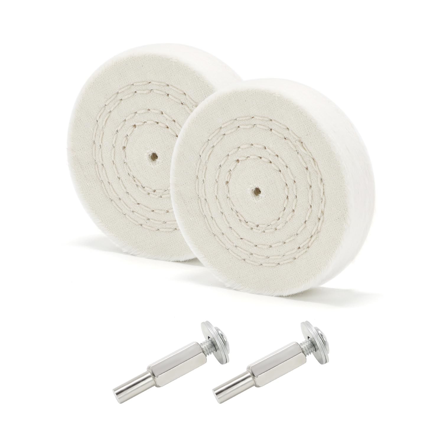 SCOTTCHEN Buffing Polishing Wheel 3″ Fine Cotton (50 Ply) 3 inch, 2pcs