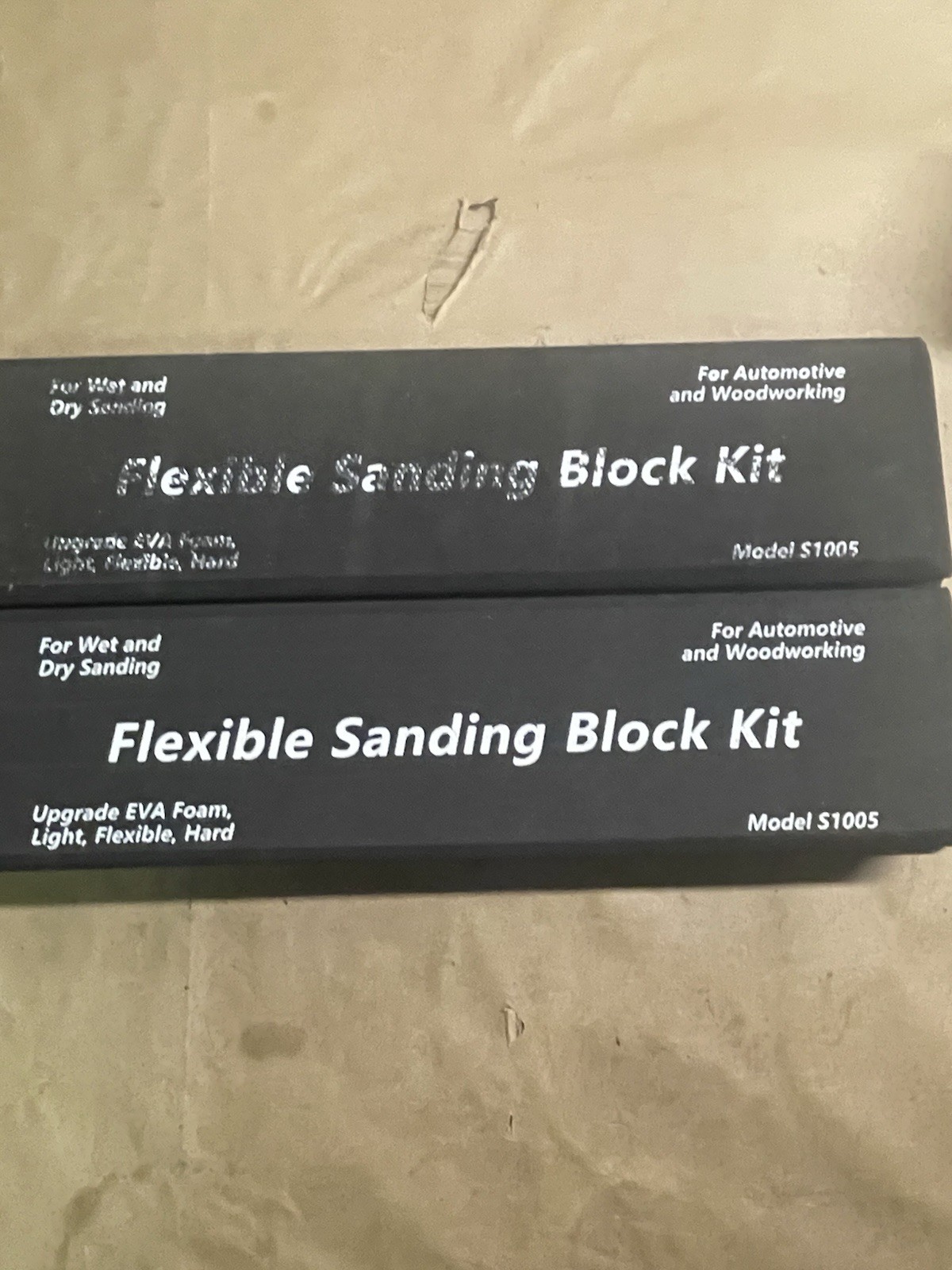 7PCS Sanding Block Kit Flexible EVA Foam Wet or Dry Autobody Hand Sanding Black