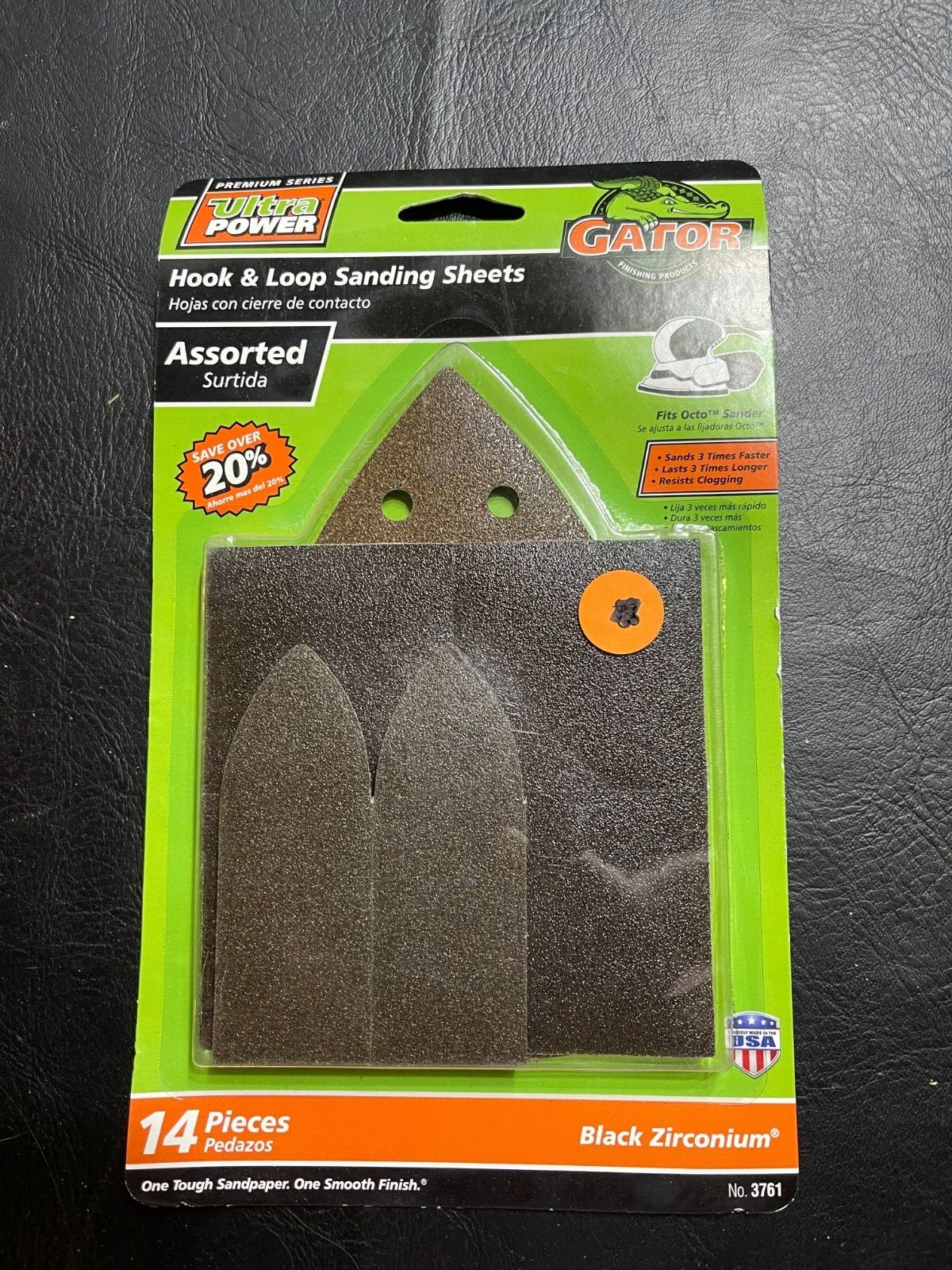 Gator Hook & Loop Detail Sandpaper Multi Grade Grit Commercial Sanding 3761
