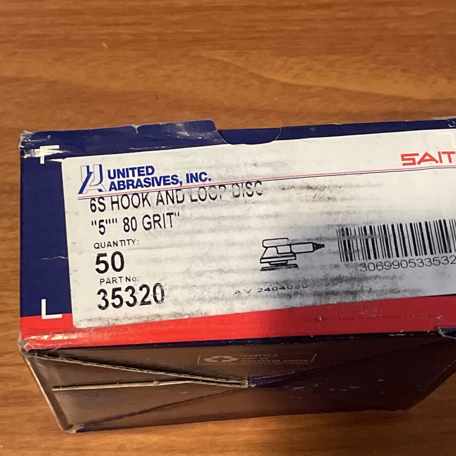 United Abrasives-SAIT 35320 5″ 6S Stearated Ceramic Paper Disc H&L No Nole 50 Pk
