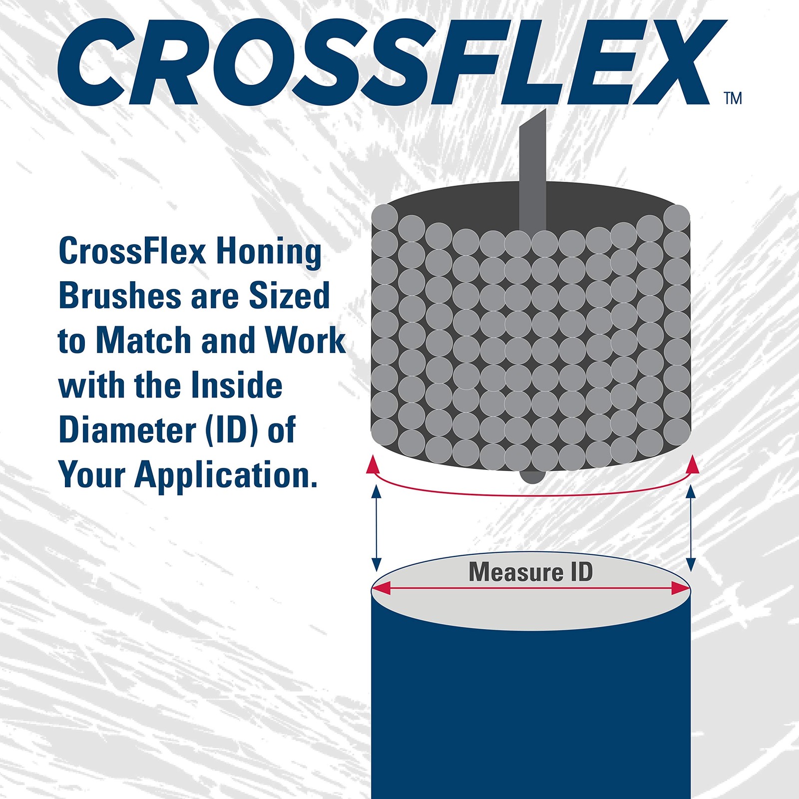 Weiler 34279 Crossflex Heavy Duty Bore Brush 4-1/4 Diameter 180Sc Grit