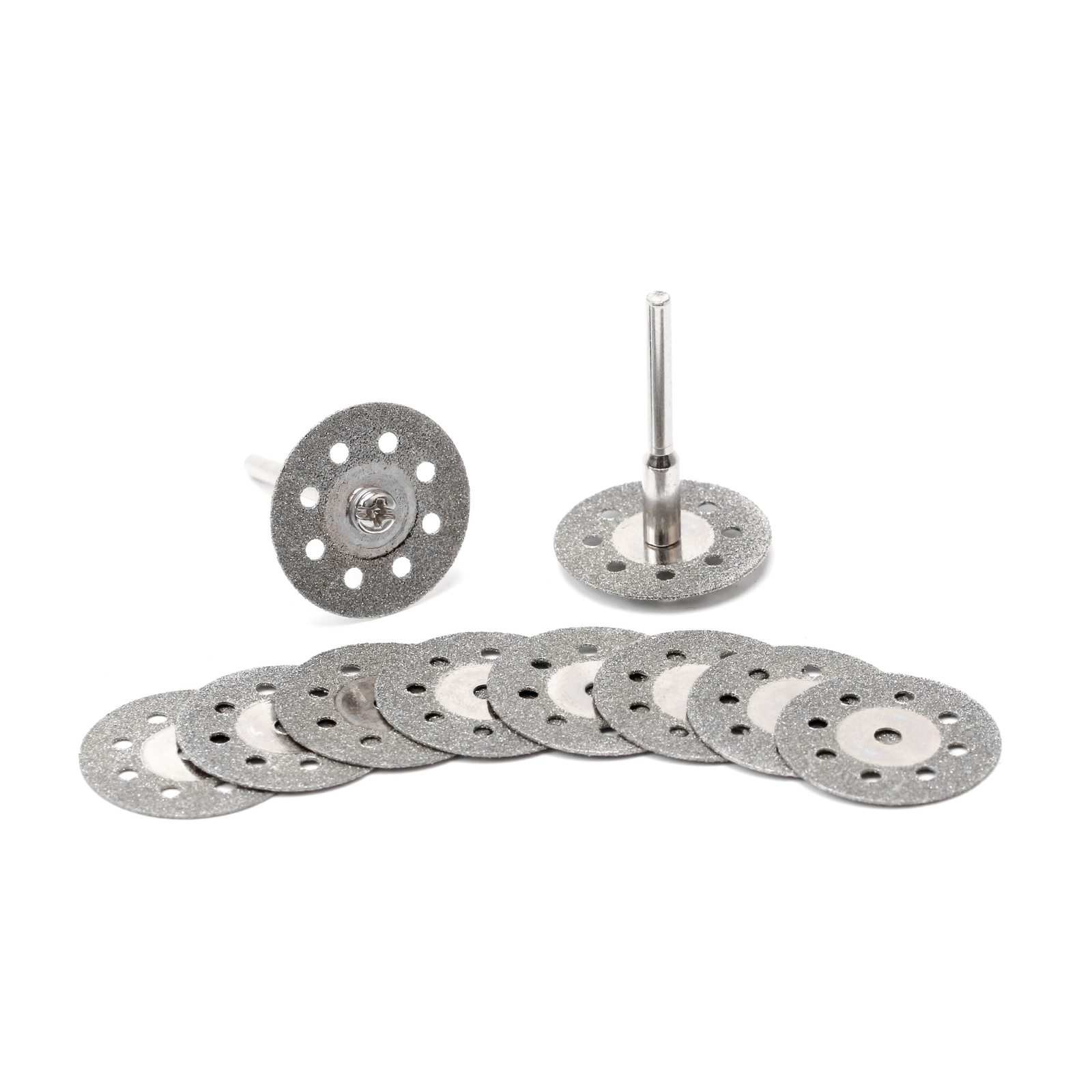 10Pcs 1″ 25mm Diamond Cut-off Discs for Dremel Rotary Tool 1/8″ Glass Stone