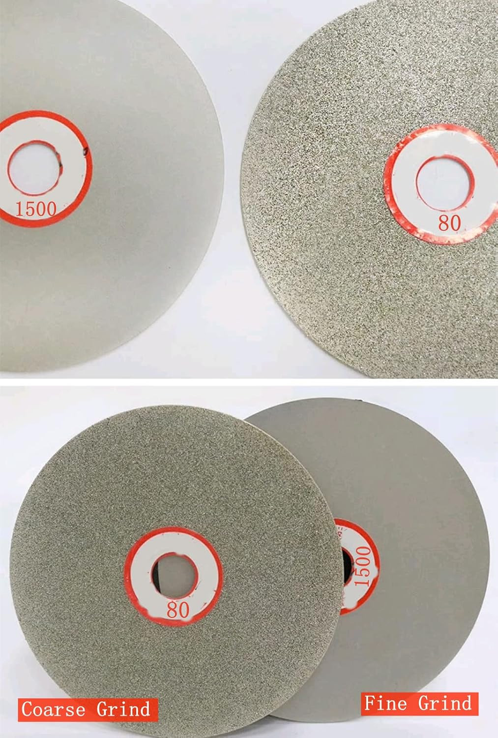 Diamond Polishing Disc Set 6 PCS, 6Inch Diamond Flat Lap 80/400/600/800/1500/30