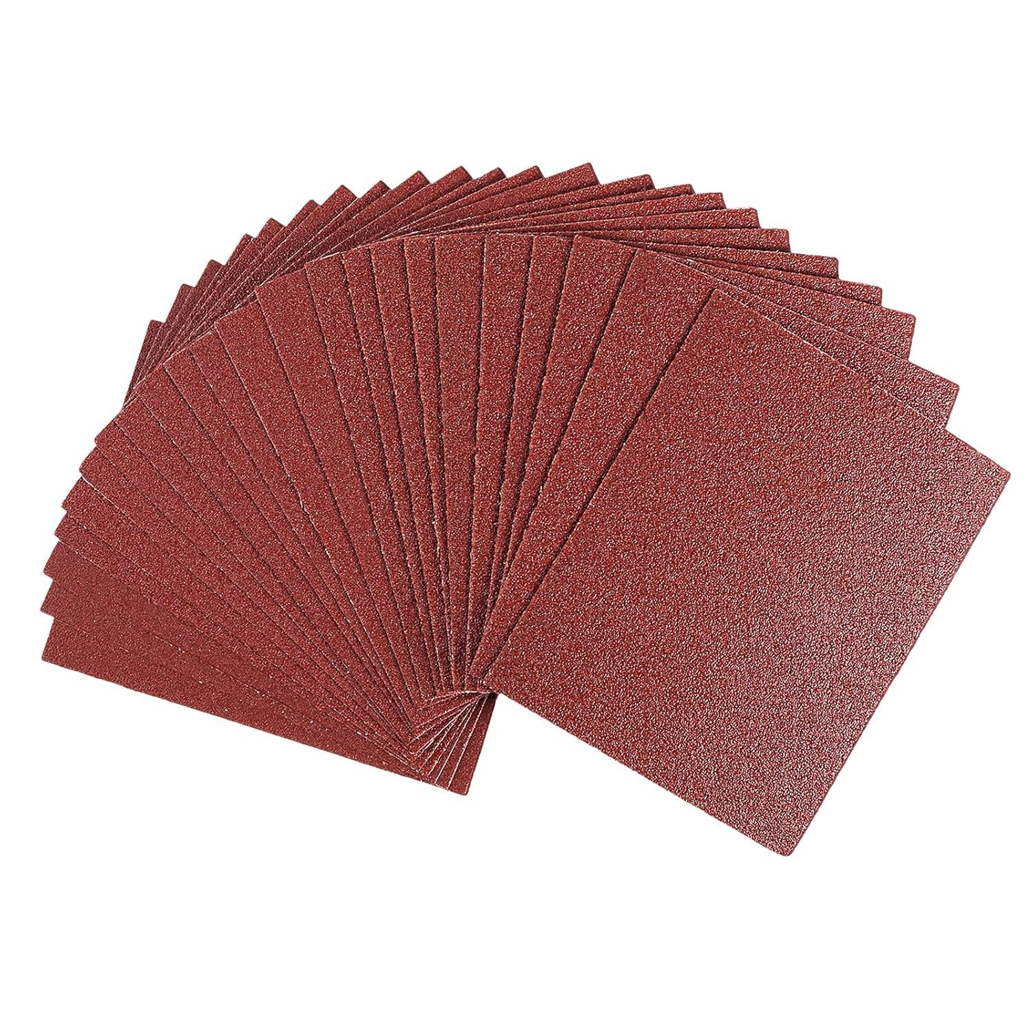 1/4 Sandpaper Sheet,4-1/2″*5-1/2″ Assorted 60-80-120-180-240,50PACK