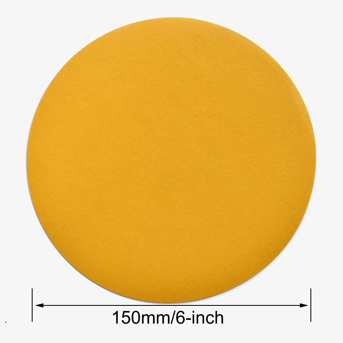 6-Inch No-Hole Hook and Loop Sanding Discs 400-Grit, Random Orbital Sandpaper