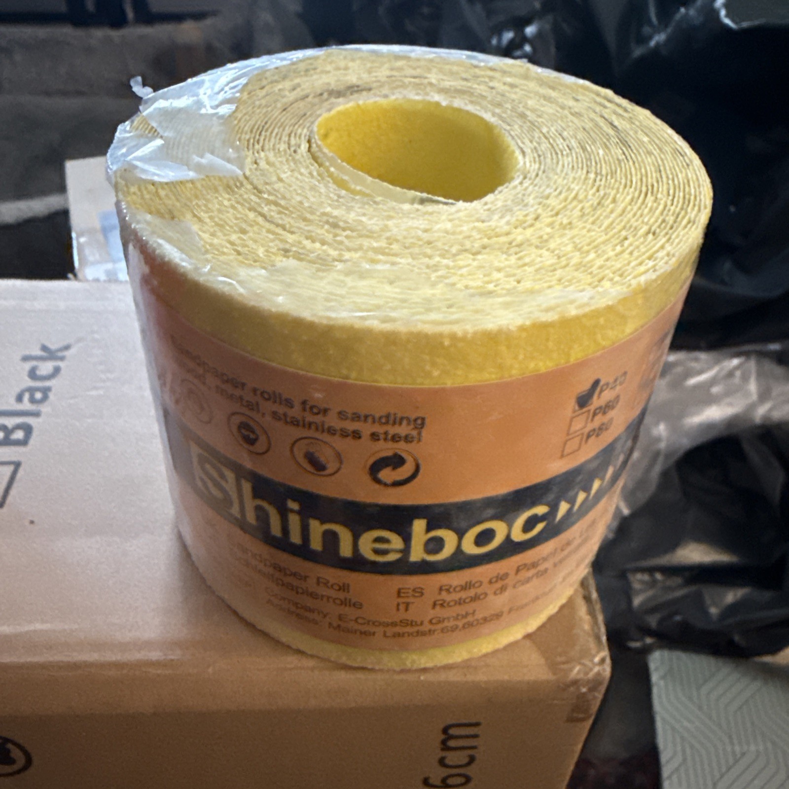 Shineboc 40 Grit 3.5×100 Sandpaper Roll