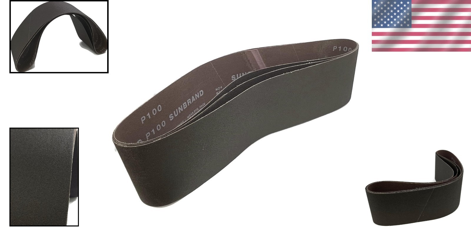 Versatile 120 Grit Sanding Belts 6″ x 48″ – Pack of 3 for Efficient Finishing