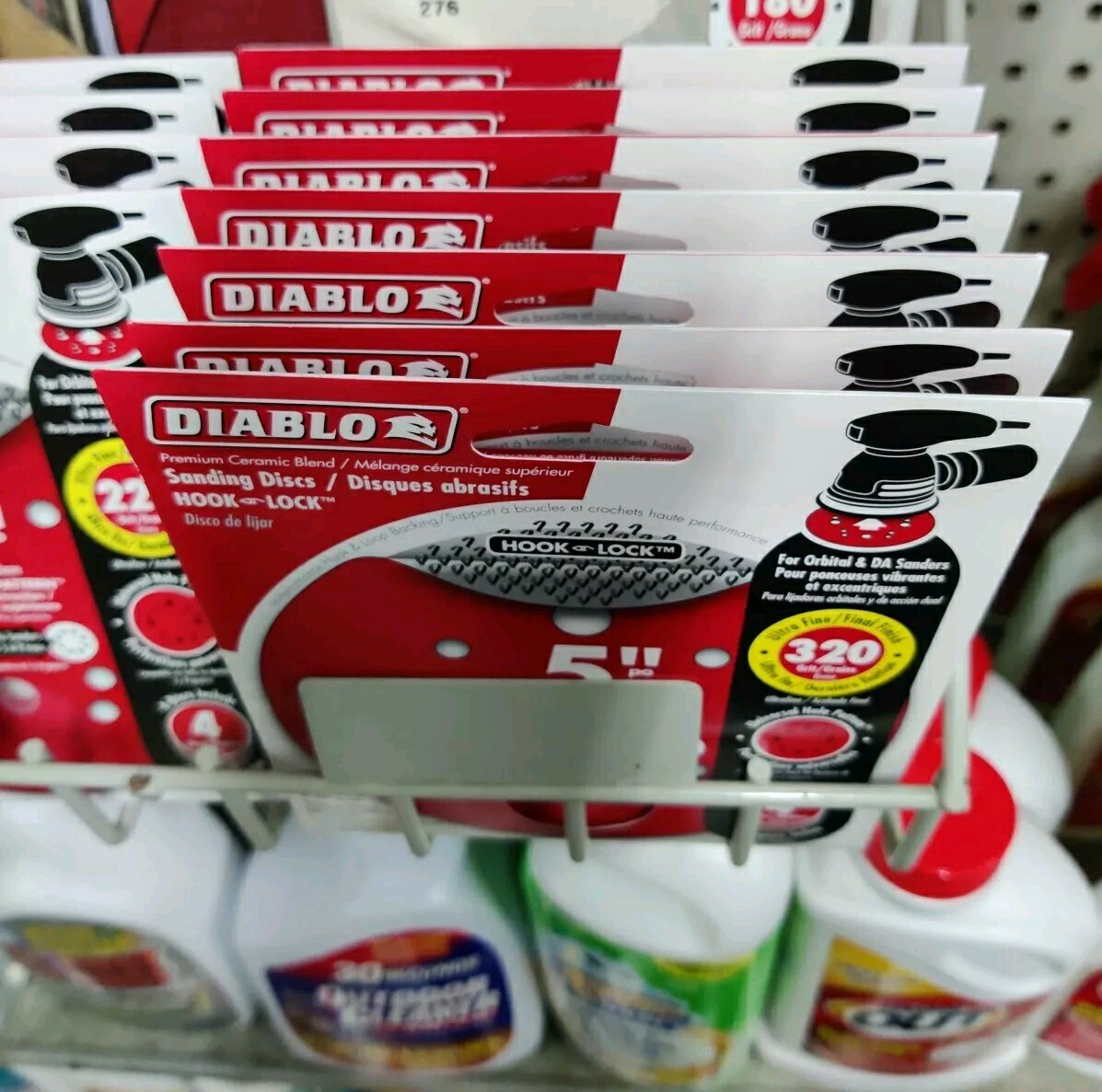 6 Packs Diablo 5 in. Ceramic Blend Hook and Lock Sanding Disc 320 Grit