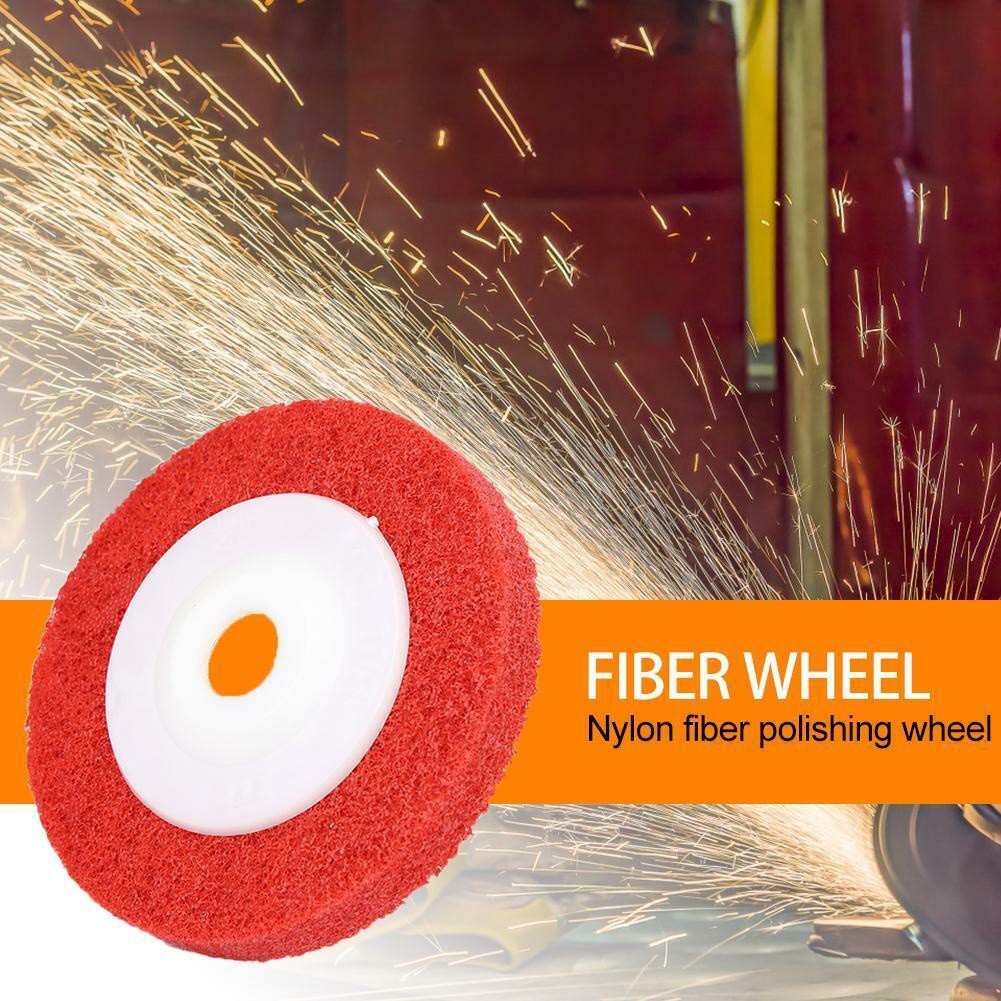 4Inch Red Nylon Fiber Polishing Wheel Flap Discs Abrasive/Disc Metal Polishing