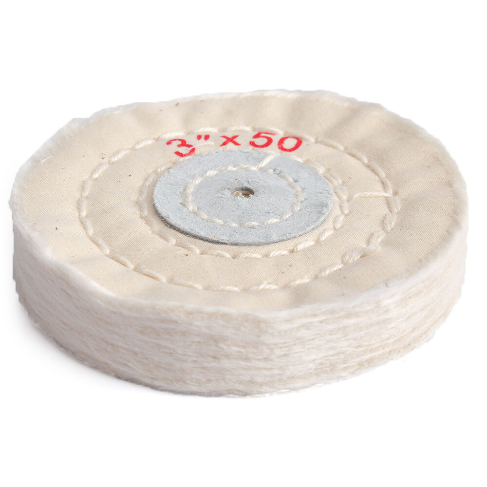 5Pcs 3 Inch Cloth Buffing Polishing Wheel 4mm Arbor For Metal Jewelry Polishing