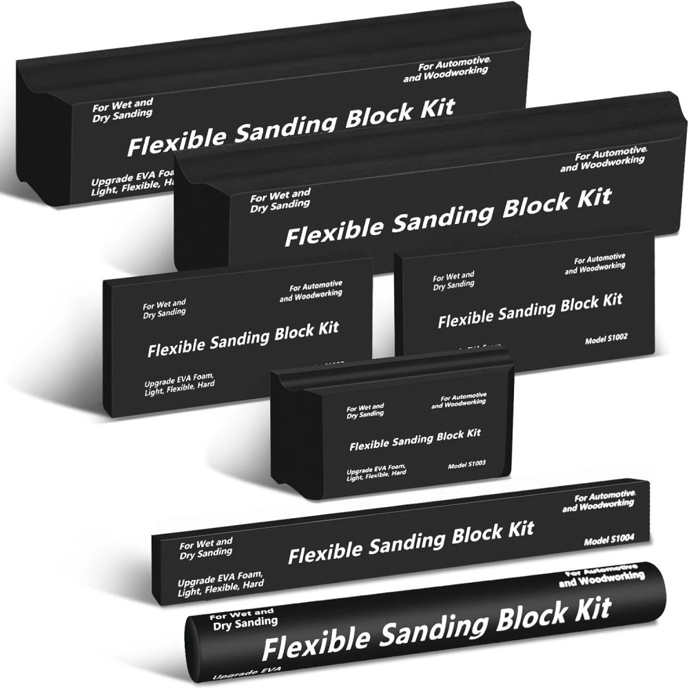 7/14Pcs Sanding Block Kit Flexible EVA Foam Wet or Dry for Automotive Woodwork