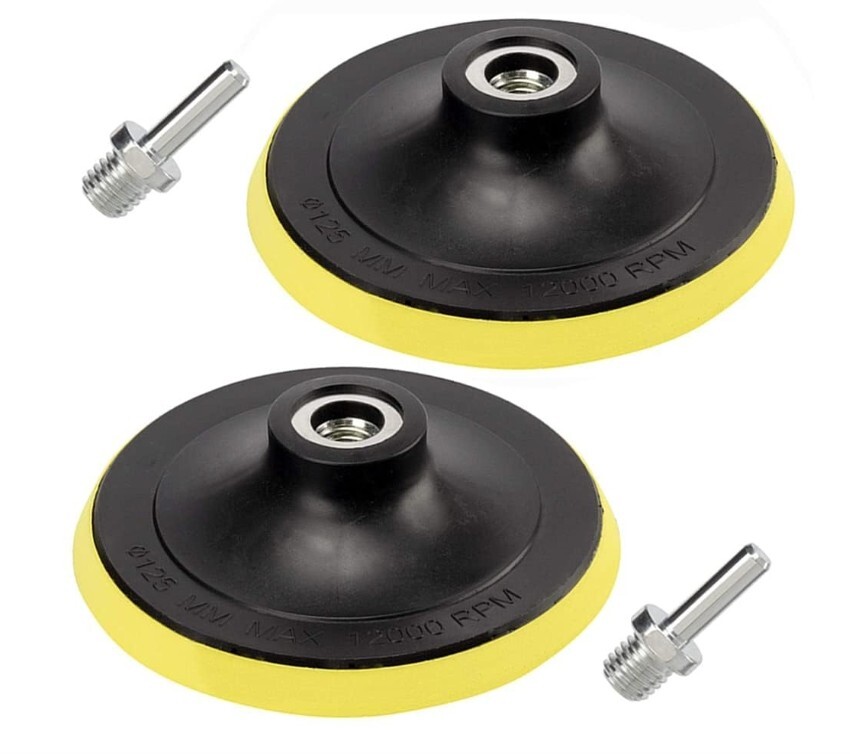 2 Pack 5 Inch Hook and Loop Backing Pad with M14 Thread,Rotary Buffing Pad