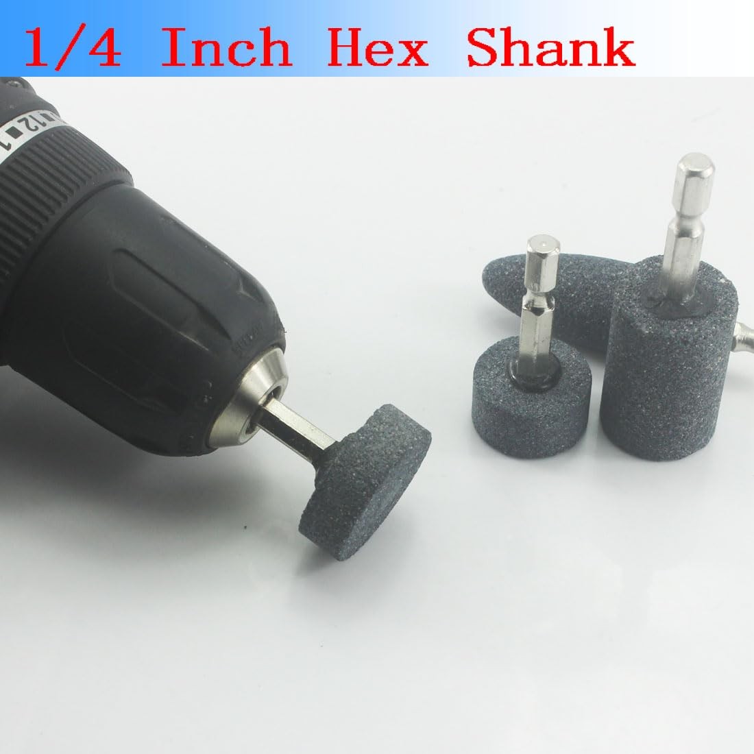 6 Pcs Rotary Grinding Stone, 1/4” Hex Shank Abrasive Stone Mounted Grinding …