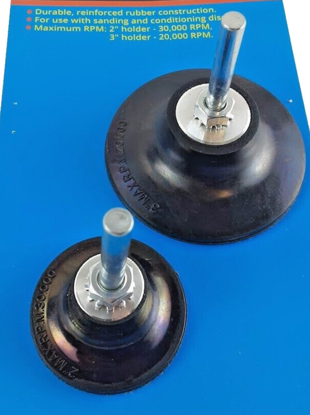 New 2″ and 3 ” Roloc Roll & Lock Rotary Sanding Disc Pad Holder 1/4″ Shank