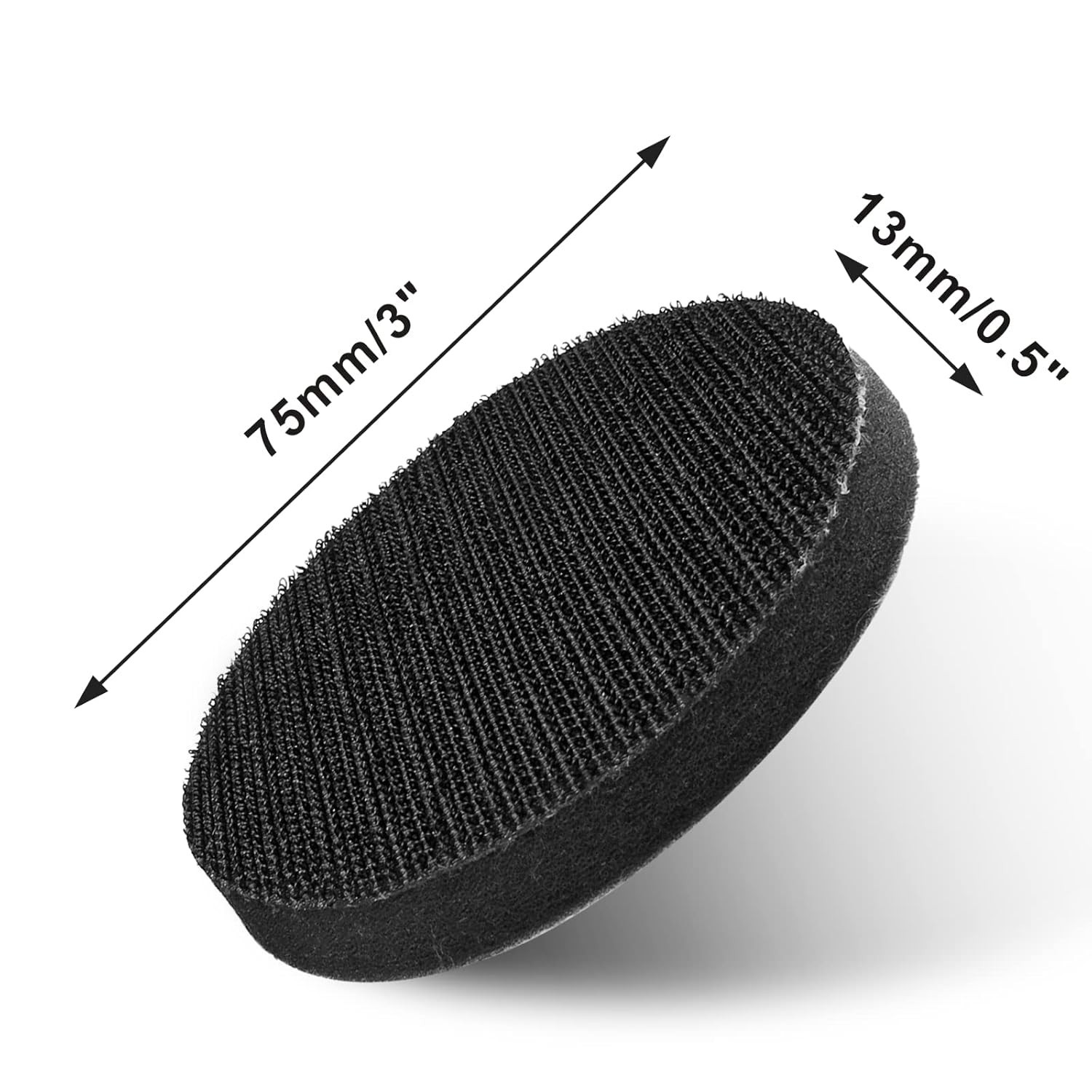 3 Inch (75mm) Hook and Loop Soft Foam Buffering Pad for 3″ Sanding Pad, 5 Pack