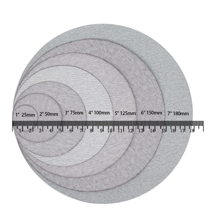 1″ Inch 25mm Flocking Disc Sandpaper Dry Grinding Use 60~1000 Grit Hook And Loop