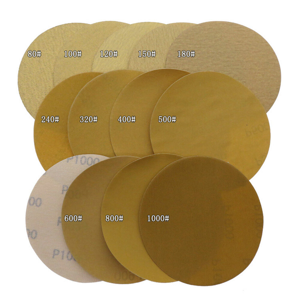 Bulk Lot 40-1000 Grit 5 In Round Sanding Discs Hook Loop Pads NO-Hole Sand Paper