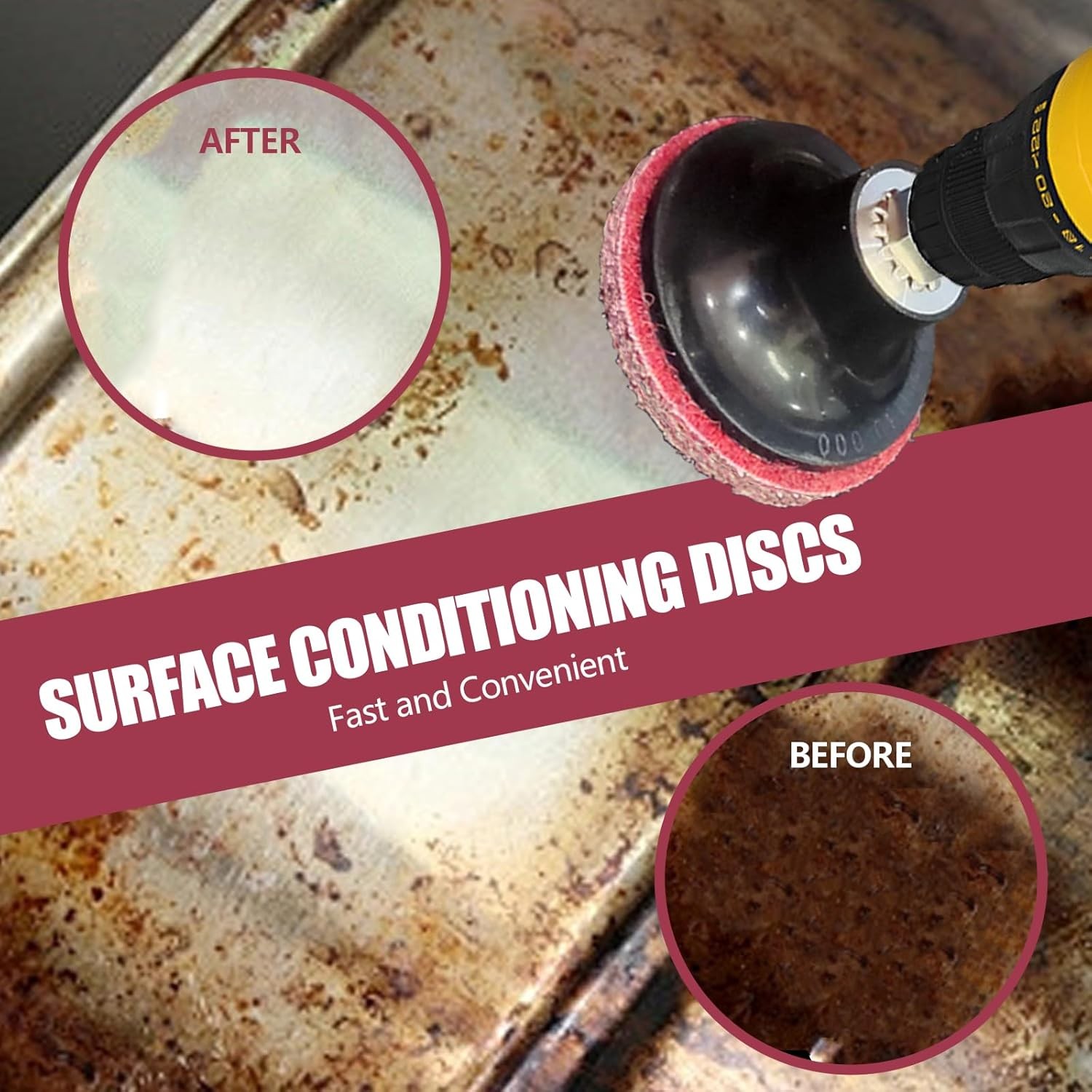 50Pcs Surface Conditioning Disc Sanding Disc 2 Inch Quick Change Roloc (74