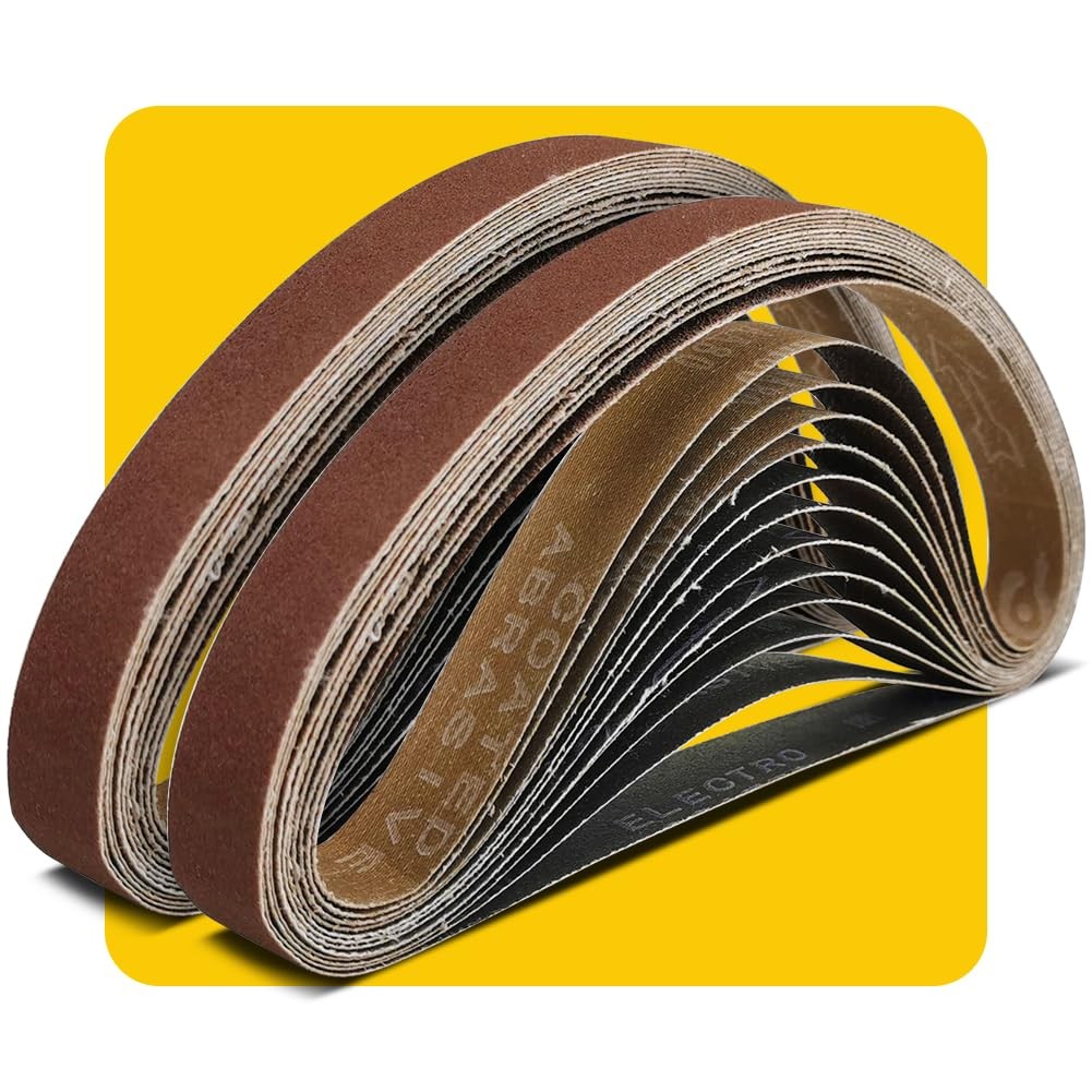 1/2 x 18 Inch 40 Grit Sanding Belt | Premium Aluminum Oxide 40grit