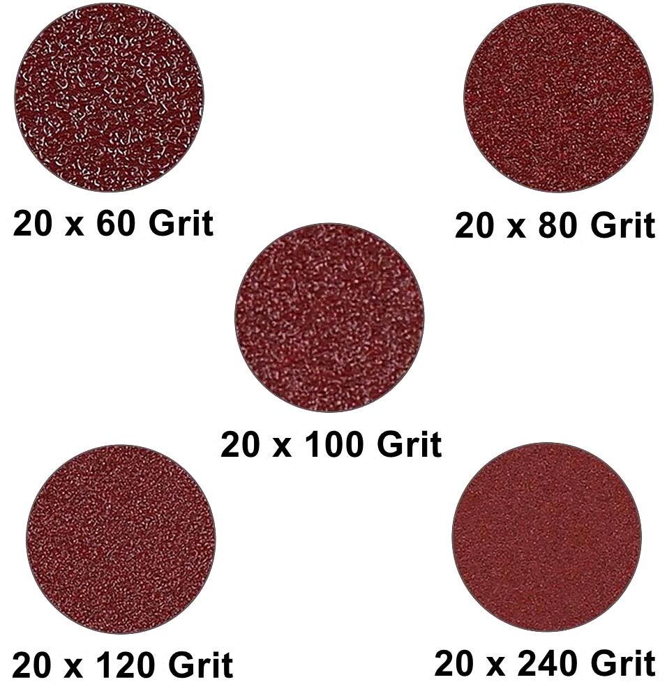 100PCS Triangle Sanding Pads for Oscillating Multi-Tool Hook Loop Sandpaper Disc