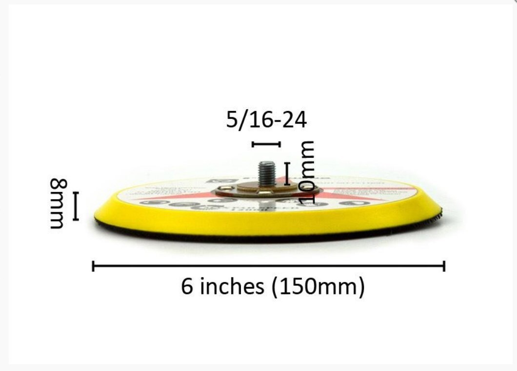 5″ x 5/16-24 Male Hook & Loop Back-up Sanding Pads