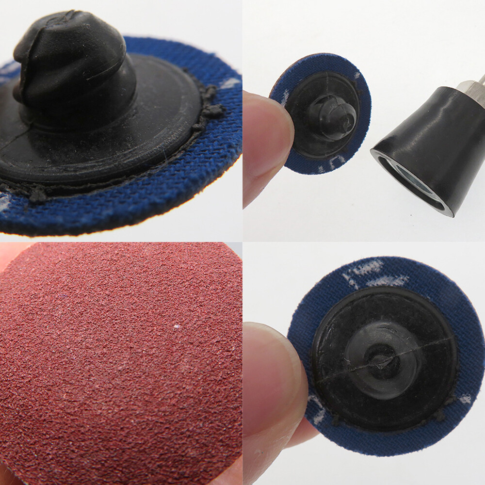 1 Inch 25mm Blue Sanding Discs Roll Lock Quick Change Grinding Disc 240 Grit