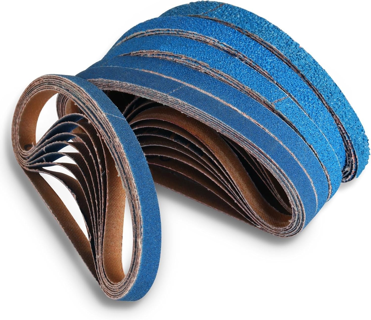 3/8 x 13 Inch Zirconia Sanding Belts, 42 Pcs 7 Each of 40/60/80/120/180/240 A…