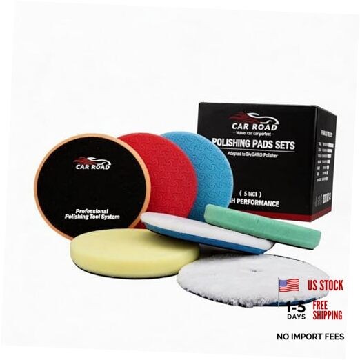 Buffing Polishing Pads 5 Inch, 7PCs 5.5 Inch Face for 127mm Kit 5 Inch(125mm)