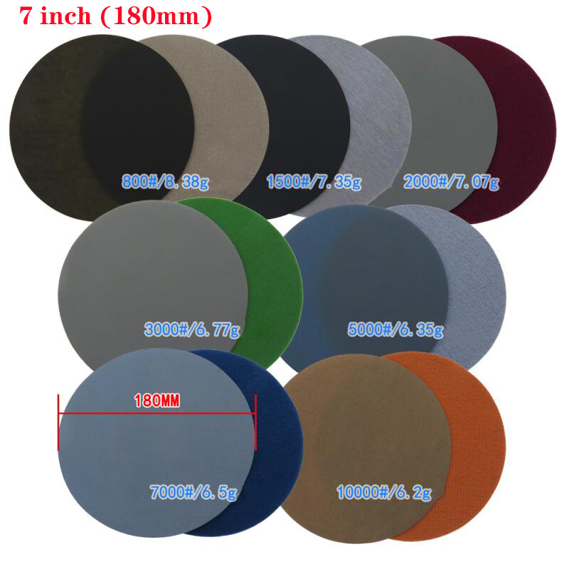 1″-8″ Sanding Discs 25mm-200mm Water Sandpaper Hook ＆ Loop Pads 1500-10000 Grit