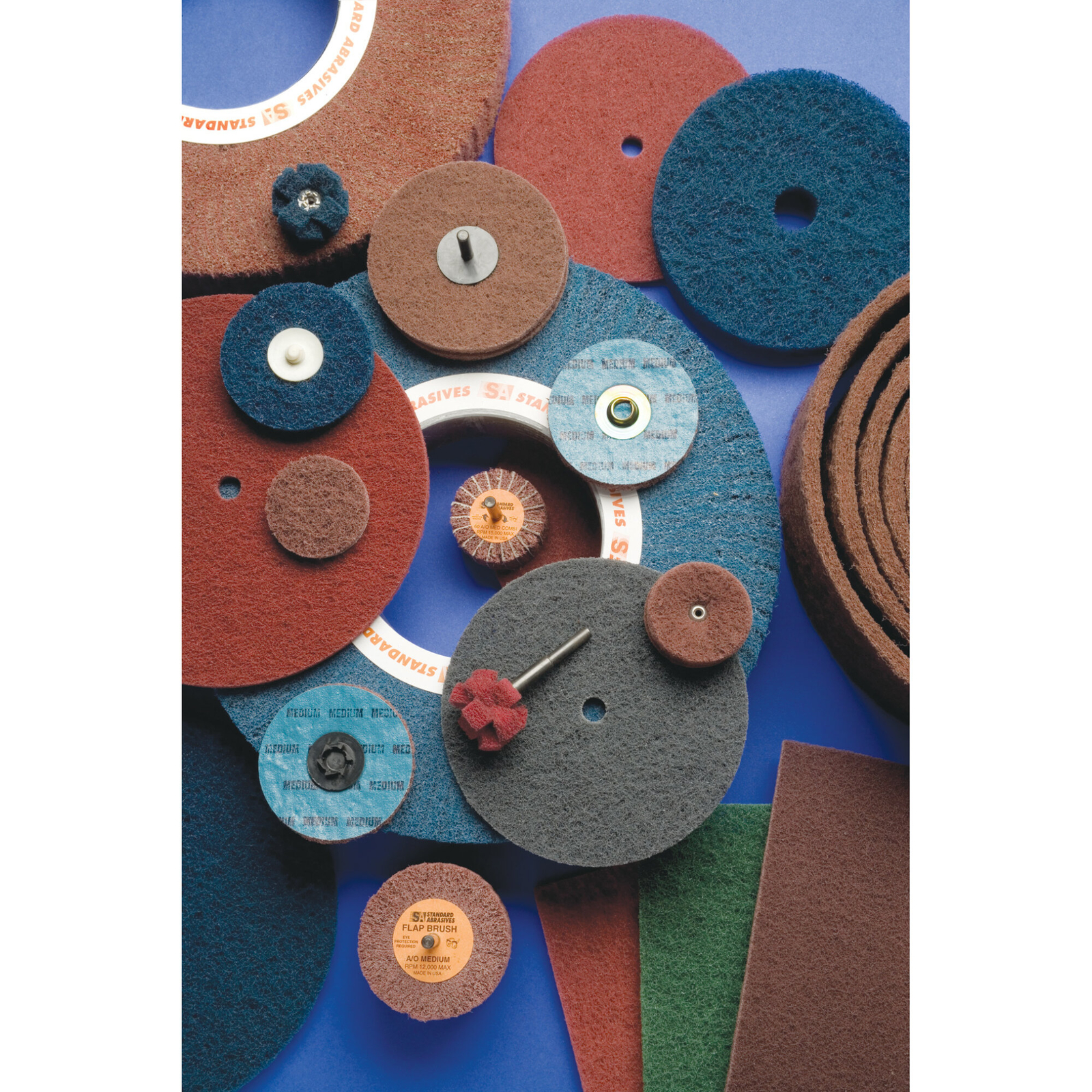 Standard Abrasives Buff and Blend GP Disc, 840909, 8 in x 1/2 in A FIN,10/Pac