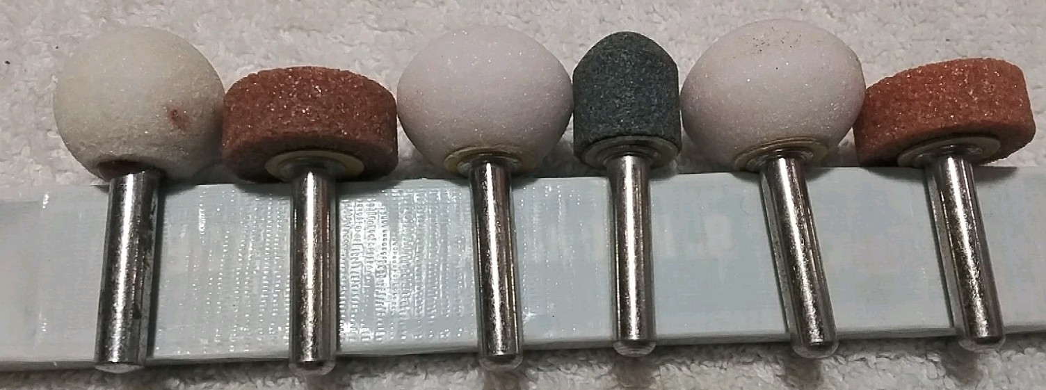6pc 1/4″ SHANK STONE MOUNTED ASSORTED GRINDING STONES