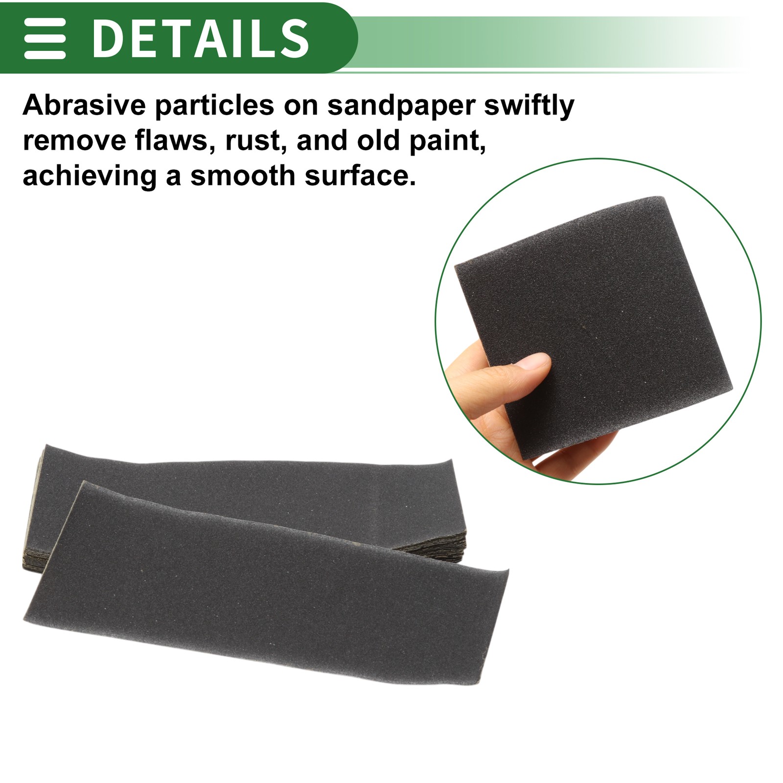 Sandpaper 230x93mm 120 Grit 30 Pcs Black Hook & Loop Sanding Sheets