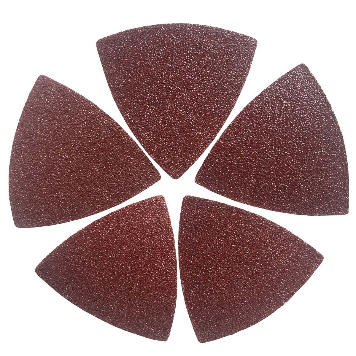 60 Pcs 80 Grits 3-1/8″ 80mm Triangle Oscillating Tool Sandpaper