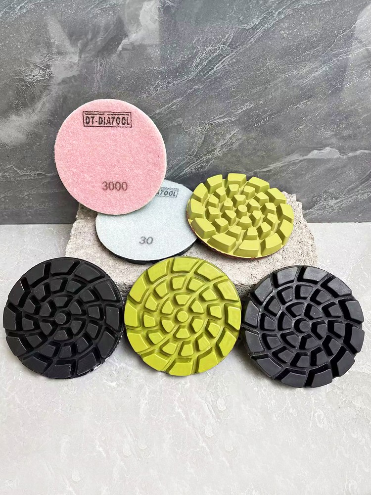 9pcs 4 inch 100mm Diamond Floor Polishing Pads Sanding Discs Renew Polisher Pads