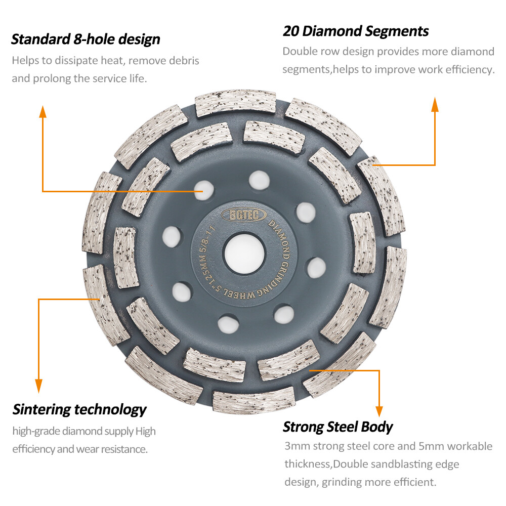 4”-7” Diamond Grinding Turbo Cup Wheel for Polishiing Concrete Masonry Marble