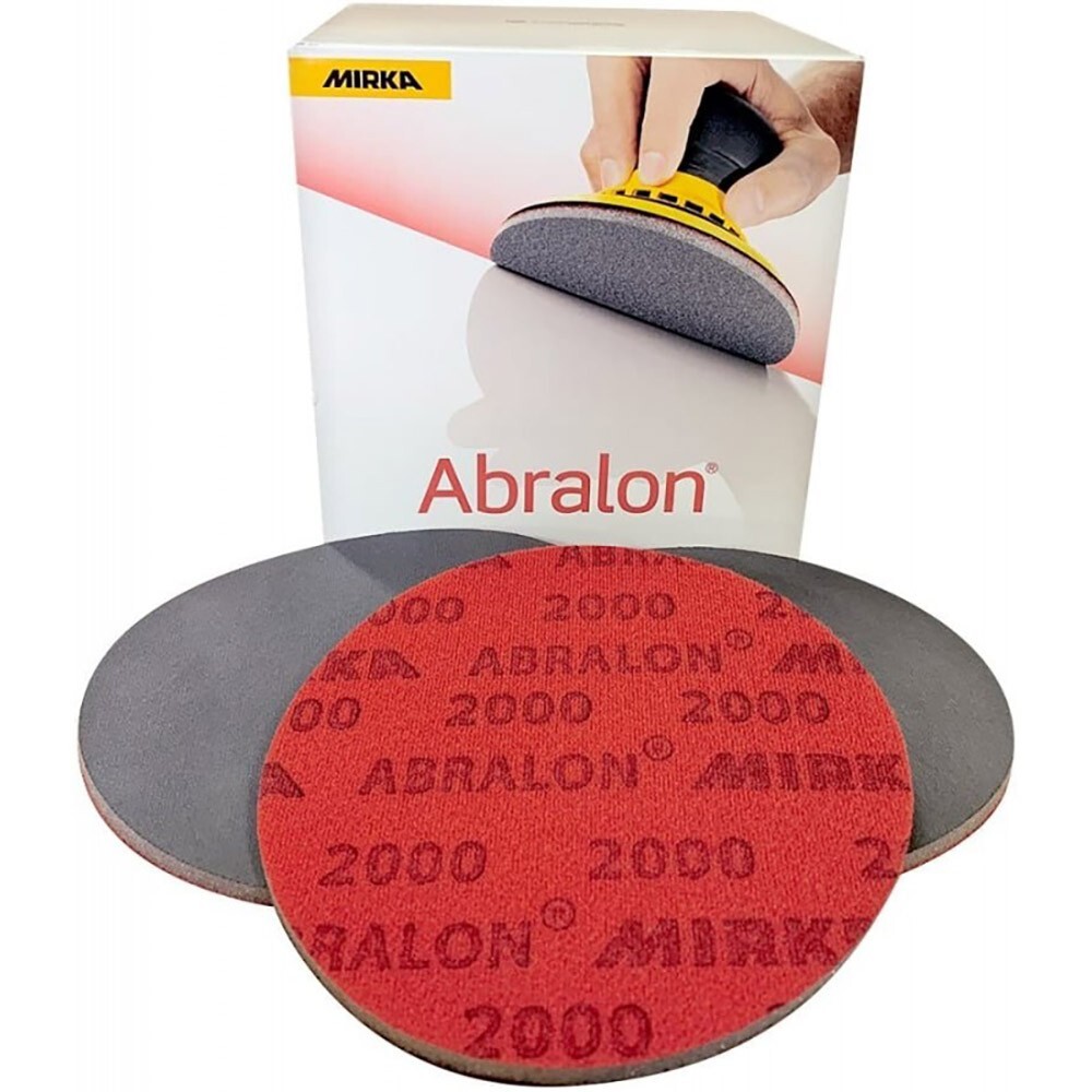 Mirka Abralon 6 Inch (150mm) Sanding Pads – 2000 Grit – 10 Pack