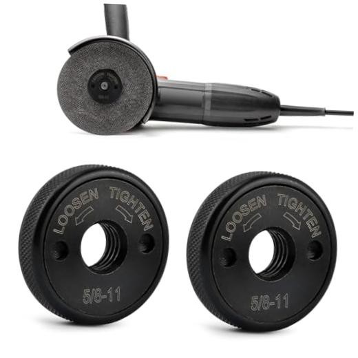 2Pcs Angle Grinder Flange Nut, 5/8-11 Angle Grinder Nut Replacement, Quick